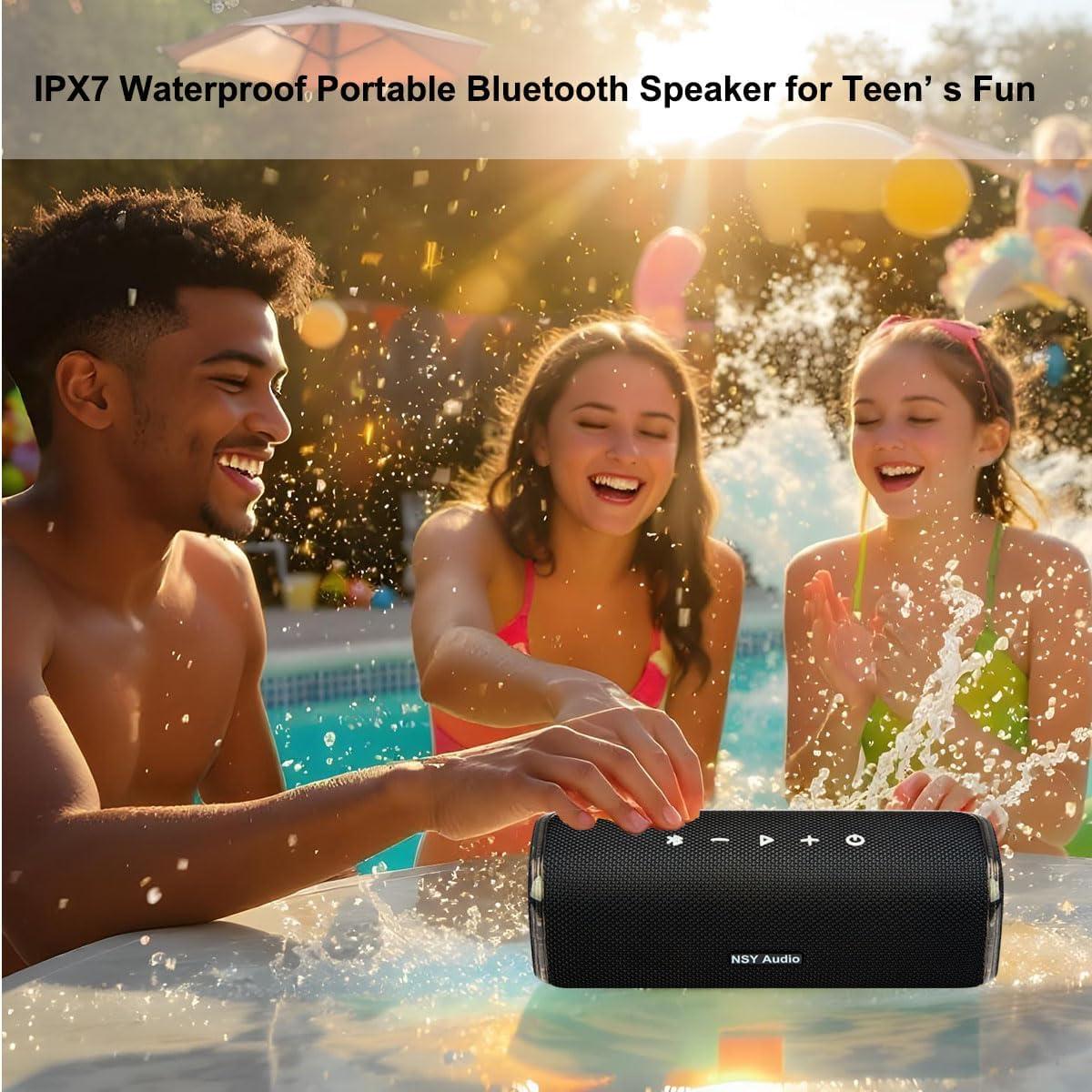 Altavoz Bluetooth Portátil NSY-F9E 40W Impermeable IPX7 Azul