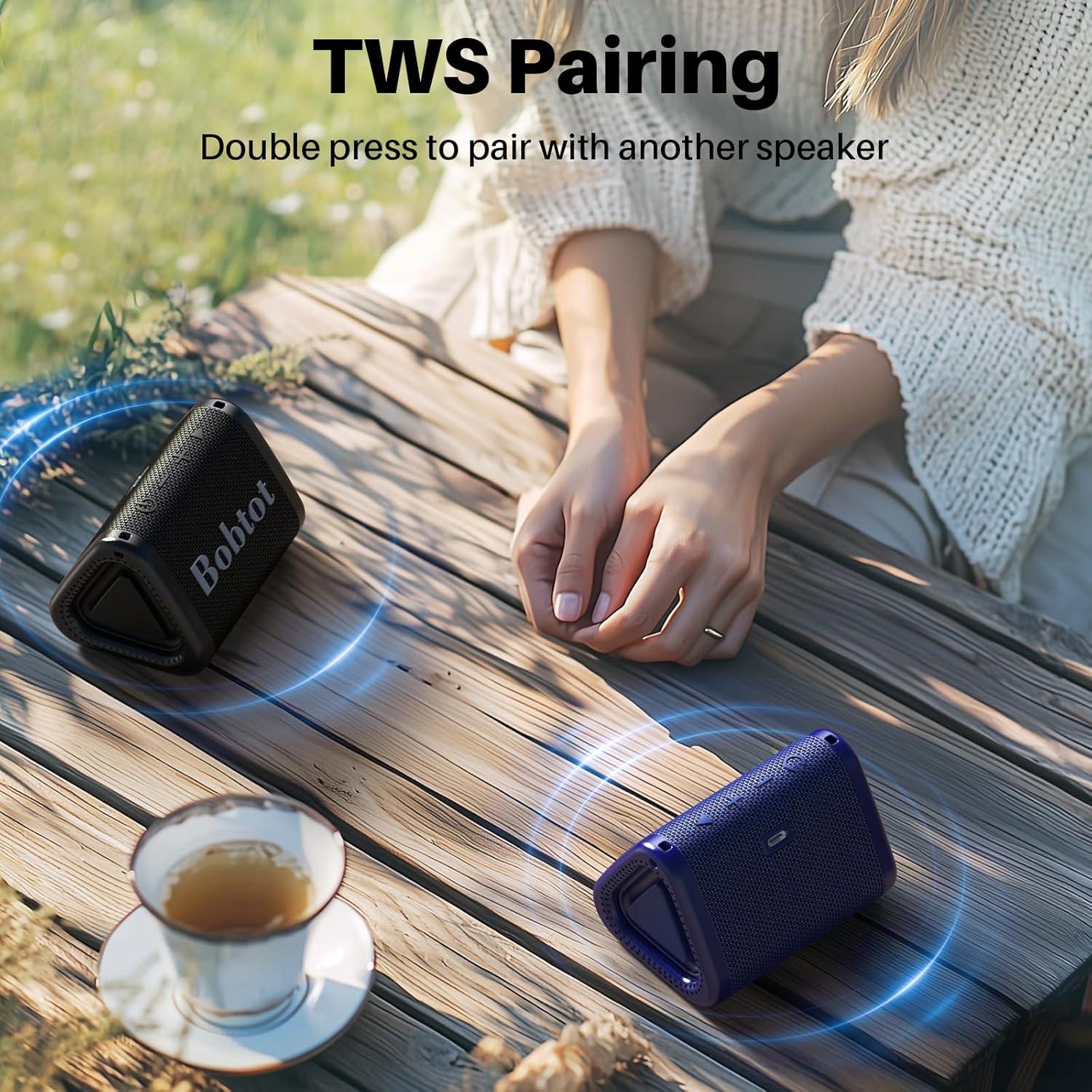 Altavoz Bluetooth Portátil Bobtot ET2240 IPX7 15H Sonido Estéreo