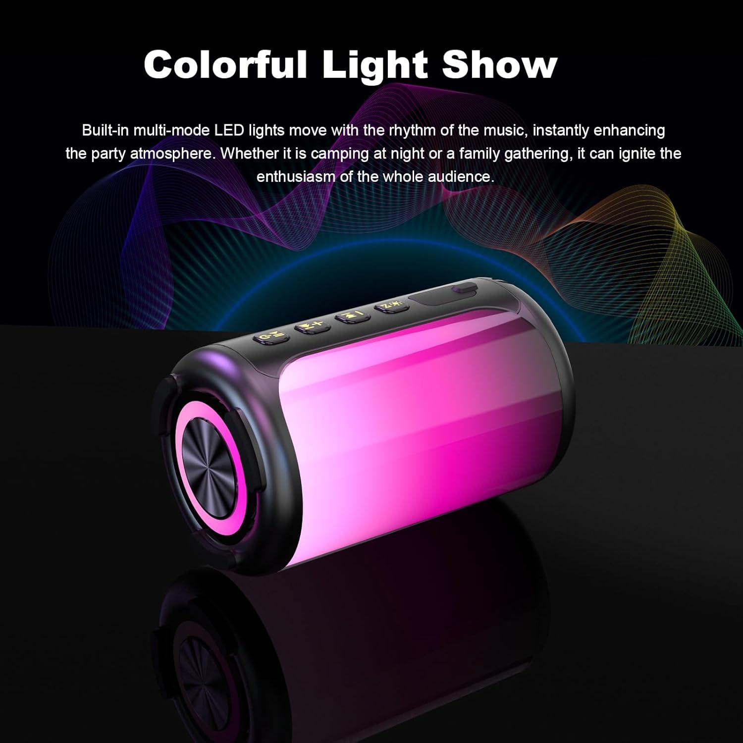 Altavoz Portátil Bluetooth Jierben 30W IPX7 8 Horas RGB