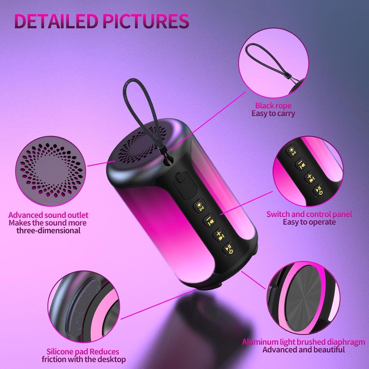 Altavoz Portátil Bluetooth Jierben 30W IPX7 8 Horas RGB