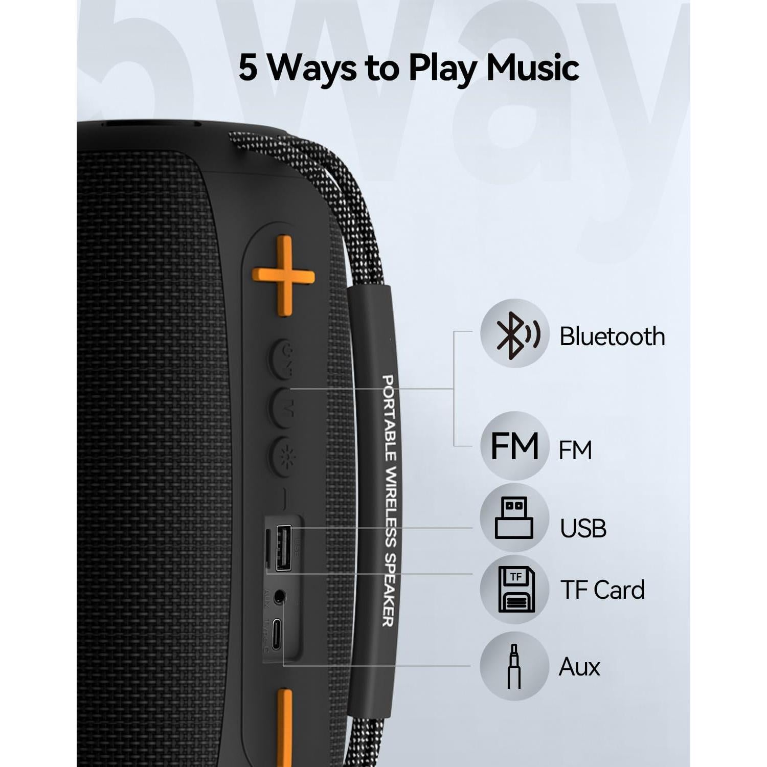 Altavoz Bluetooth Puremic USB Impermeable 18H Sonido Potente