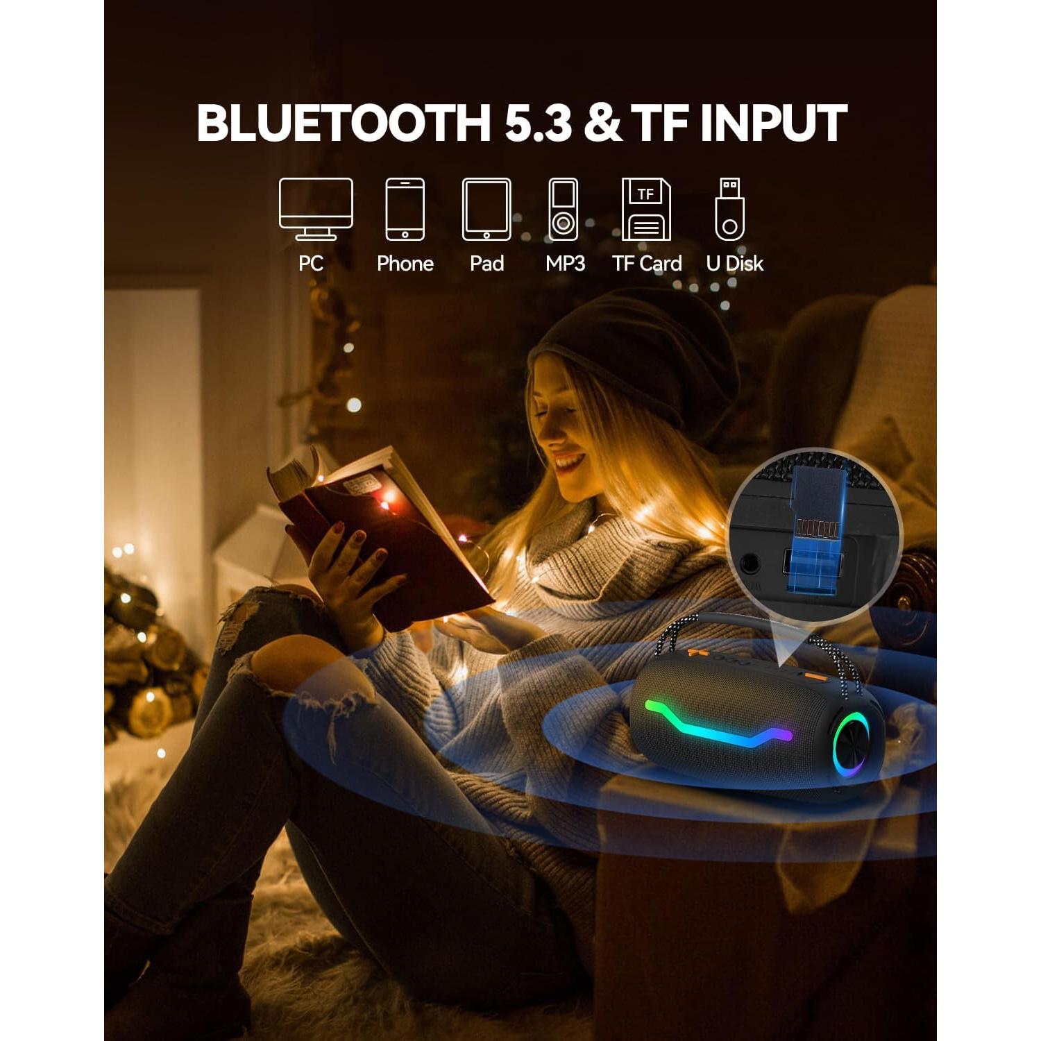 Altavoz Bluetooth Puremic USB Impermeable 18H Sonido Potente