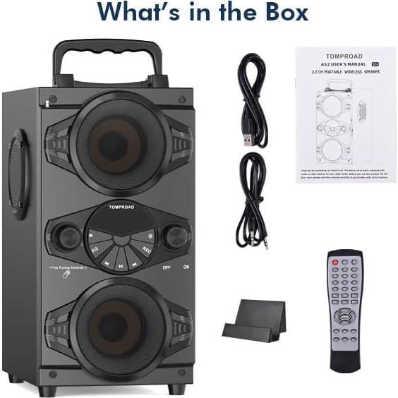 Altavoz Bluetooth TOMPROAD A52 60W Inalámbrico con Subwoofer