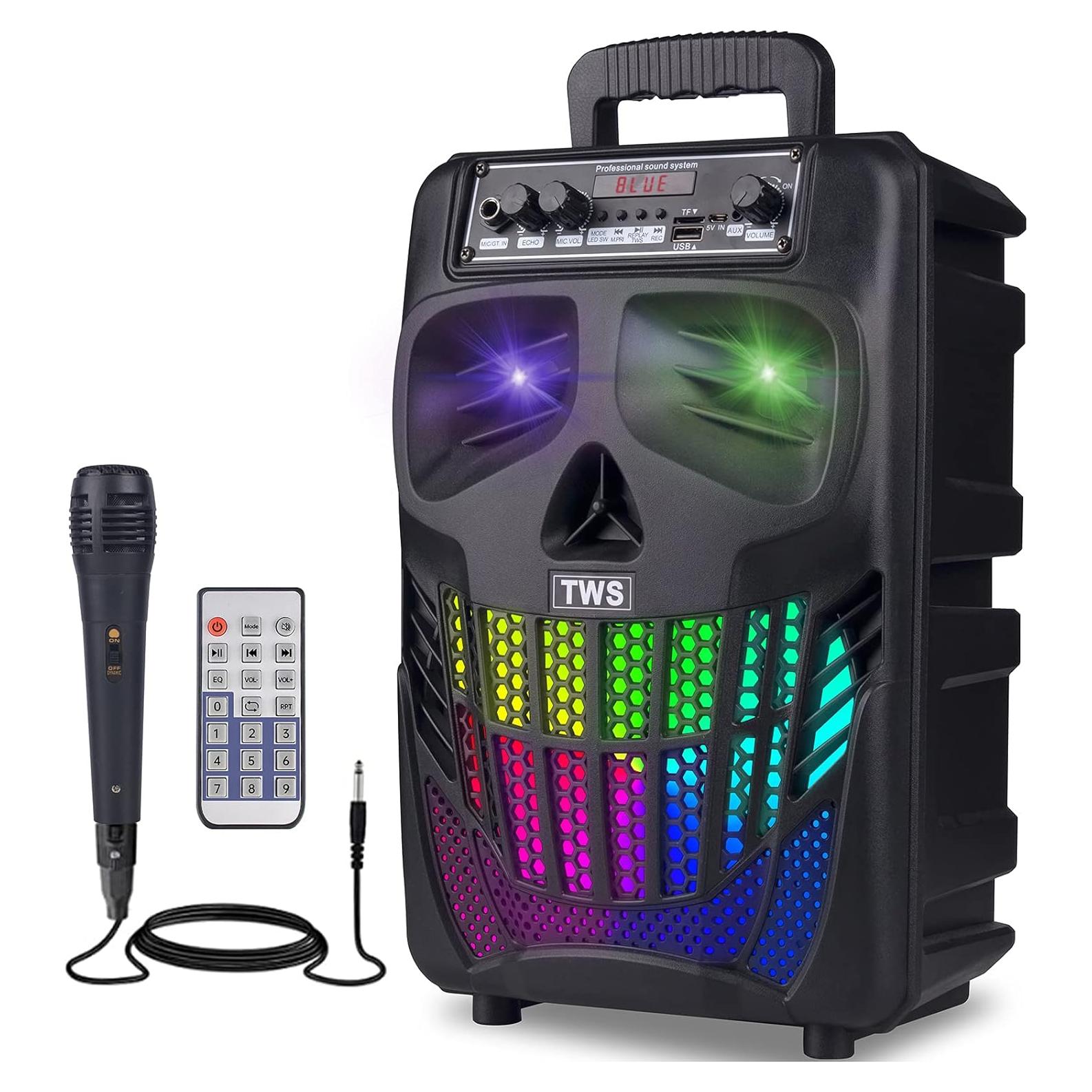 Altavoz Bluetooth Inalámbrico EIFER S08 Calavera 50W 20.32cm