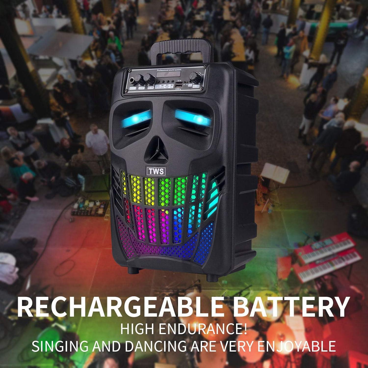 Altavoz Bluetooth Inalámbrico EIFER S08 Calavera 50W 20.32cm