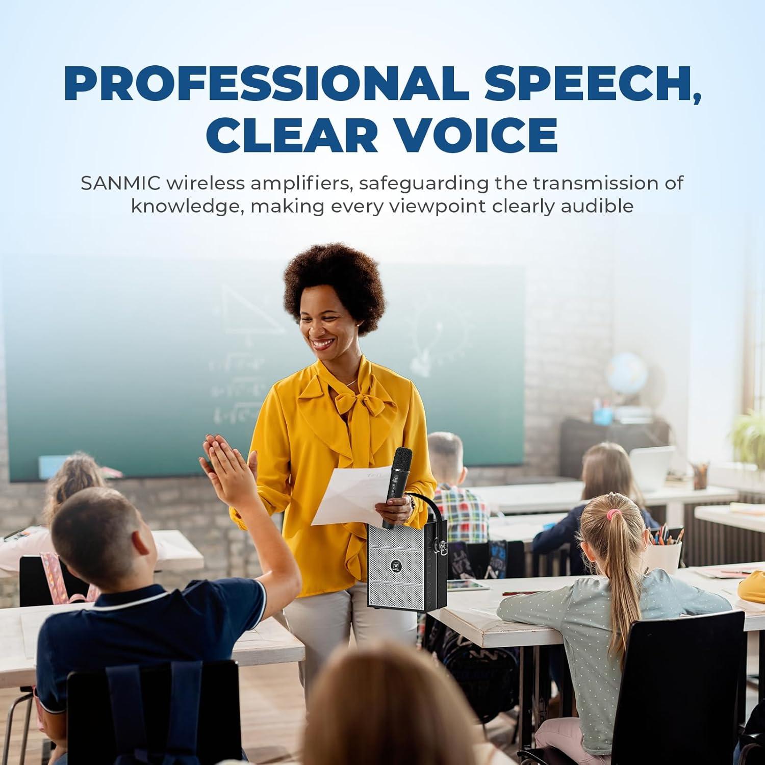 Amplificador de Voz Inalámbrico SANMIC S98 Pro 40W Bluetooth