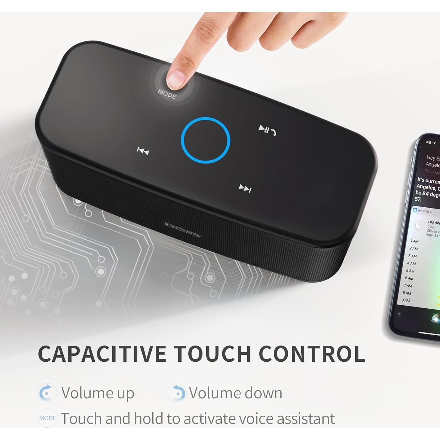 Altavoz Bluetooth DOSS SoundBox Plus 16W 20H Portátil Negro