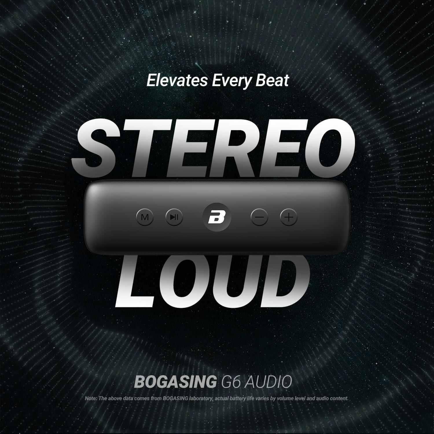 Altavoz Bluetooth BOGASING G6 30W Impermeable 35H Negro