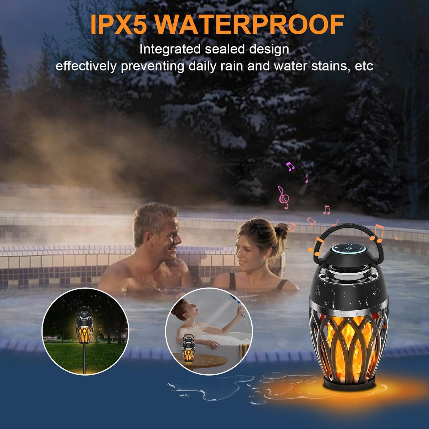 Altavoces Exteriores Bluetooth AOLWEEC, Impermeables, 30h Batería