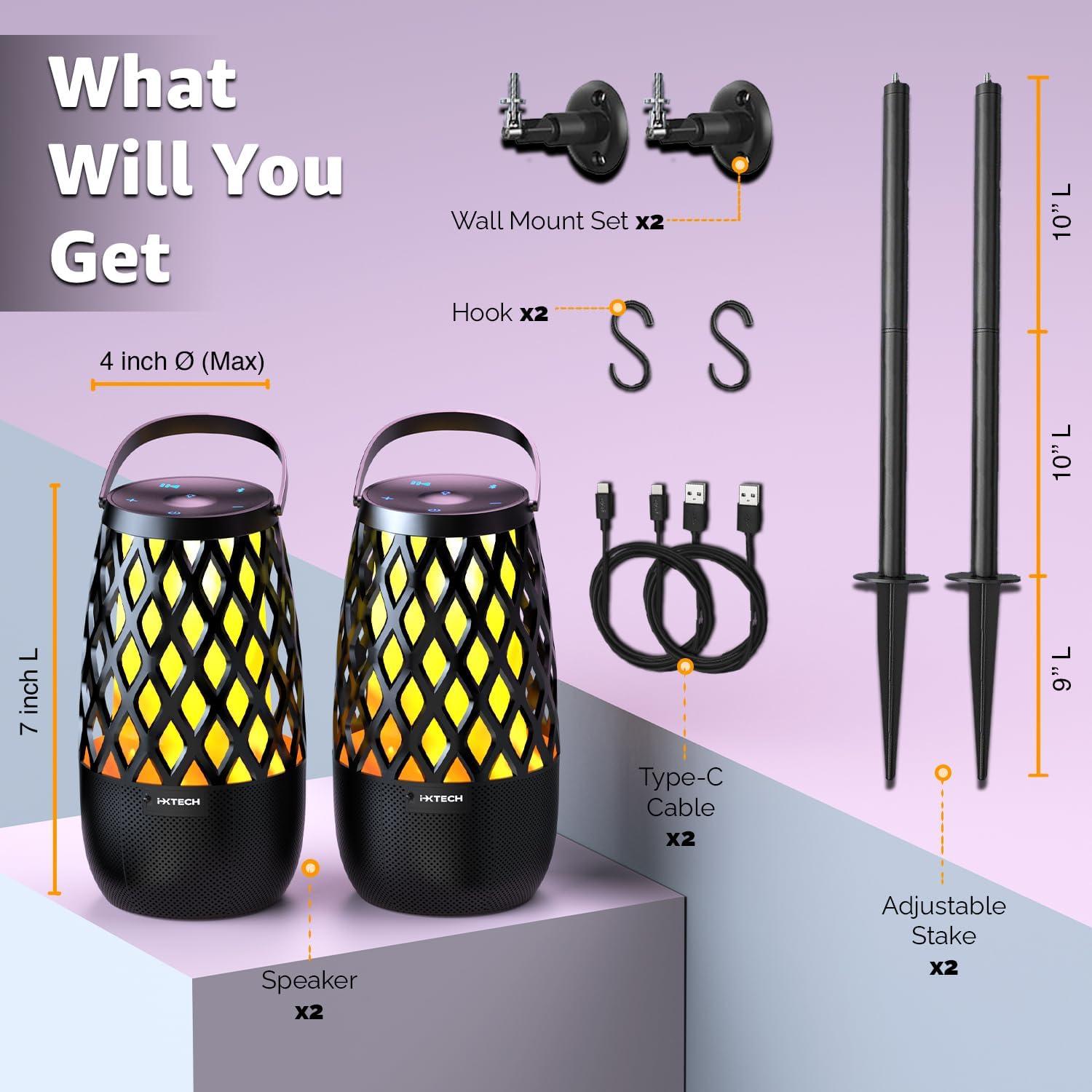 Altavoces Bluetooth IXTECH E01 Impermeables 2 Unidades