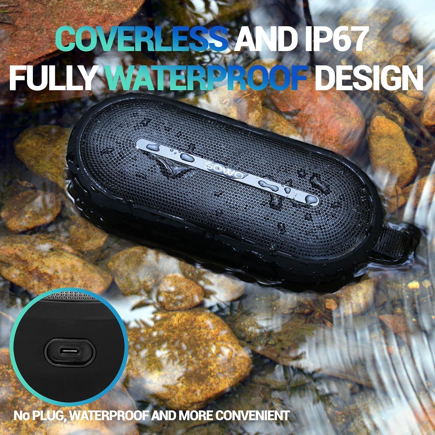 Altavoz Bluetooth Portátil SOWO 40W Impermeable IP67 Negro