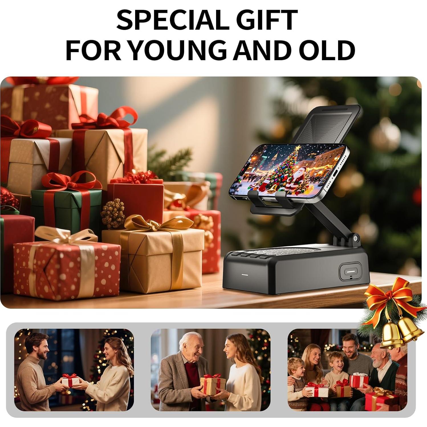 Soporte Plegable para Teléfono con Altavoz Bluetooth HOIFA YK01