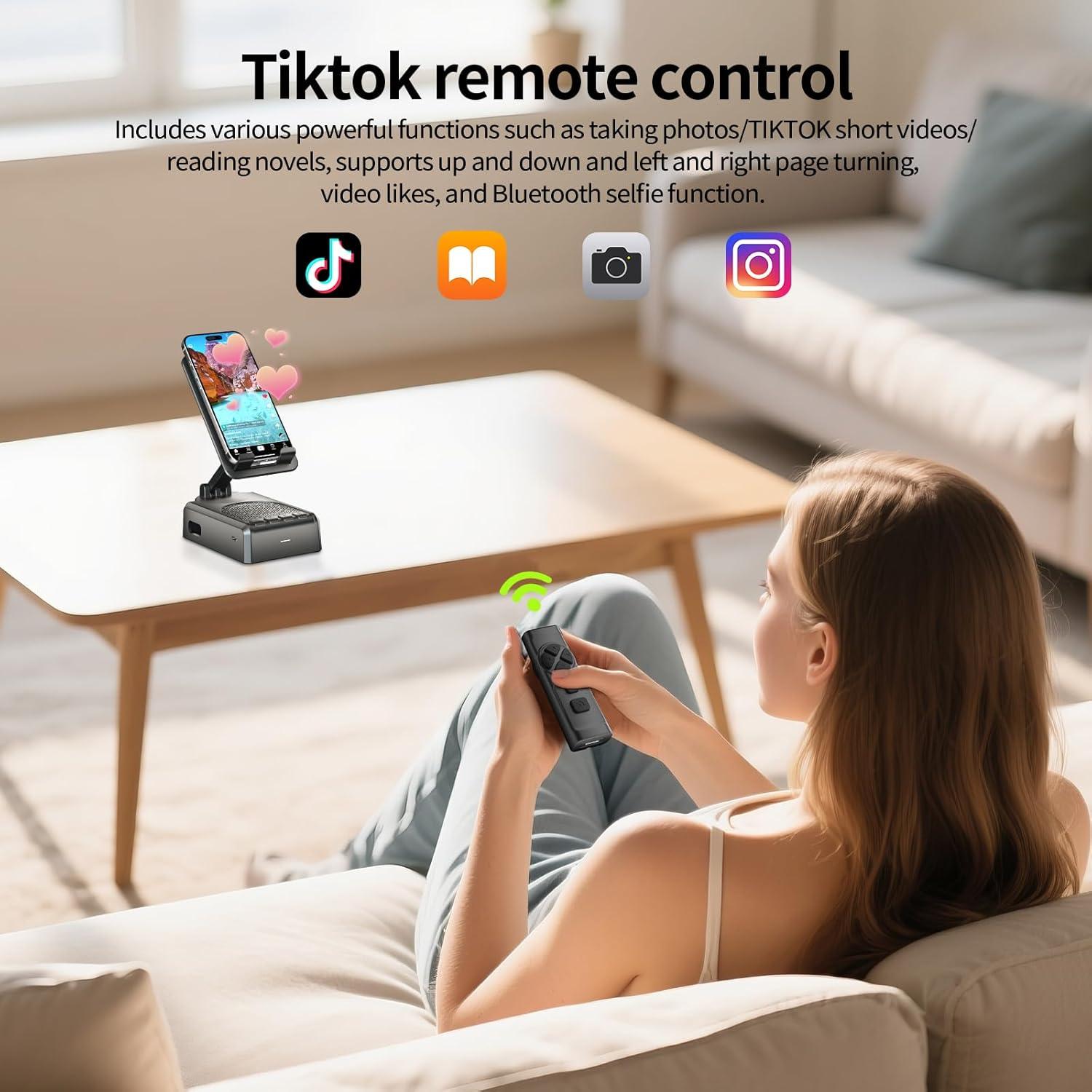 Soporte Plegable para Teléfono con Altavoz Bluetooth HOIFA YK01