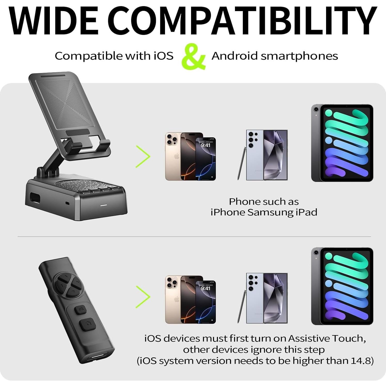 Soporte Plegable para Teléfono con Altavoz Bluetooth HOIFA YK01