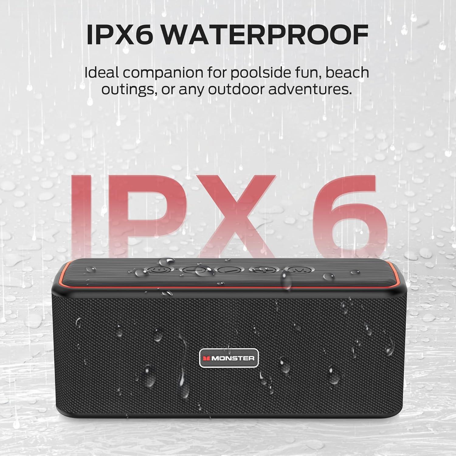 Altavoz Bluetooth Monster Shock Plus 30W Portátil Impermeable