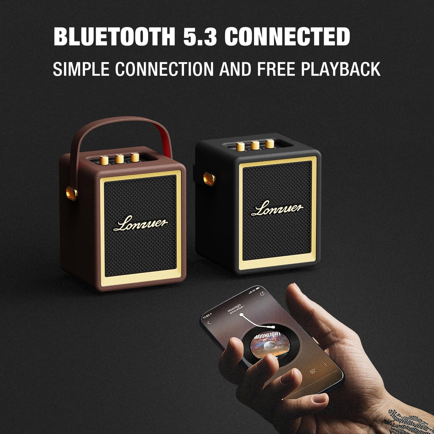 Altavoz Portátil Bluetooth Lonzuer Action 5000mAh Madera