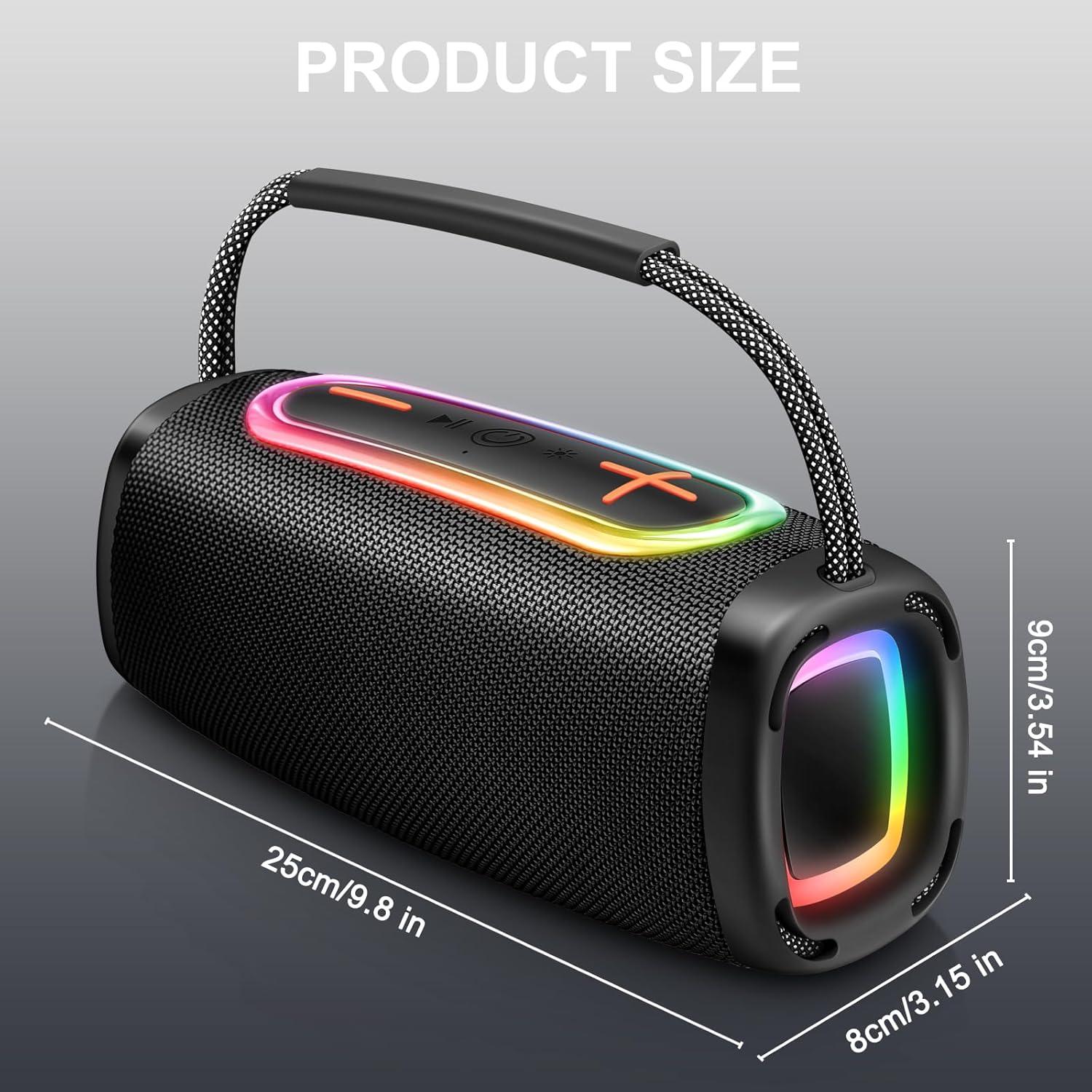 Altavoz Bluetooth Matast A6 24W Impermeable IP6 66mm RGB