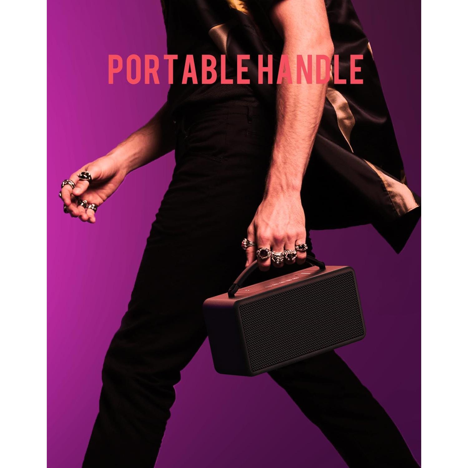 Altavoz Bluetooth DINDIN-007 80W 20H Madera Negro TWS