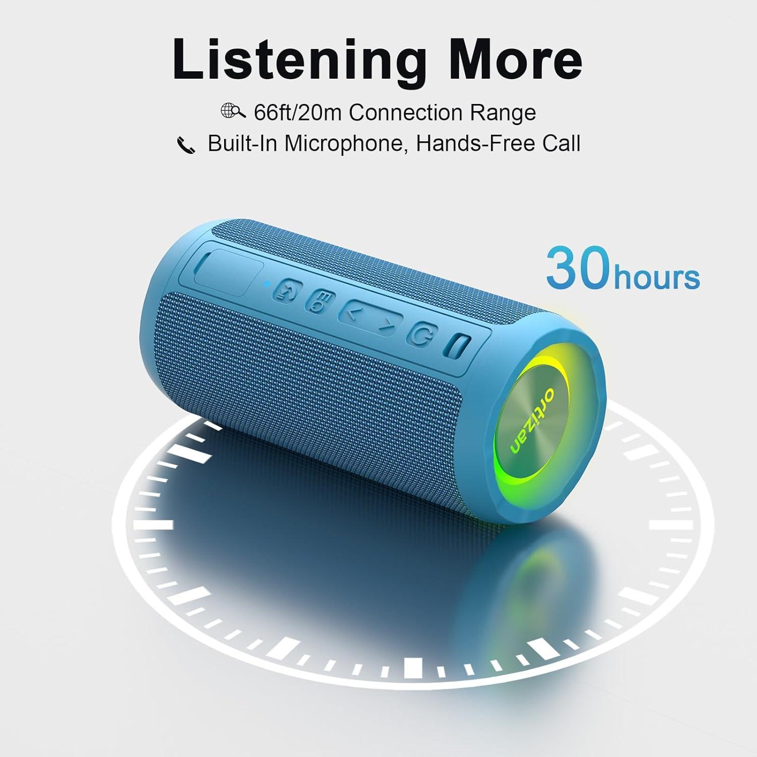 Altavoz Bluetooth Ortizan X10 Inalámbrico 24W Impermeable IPX7