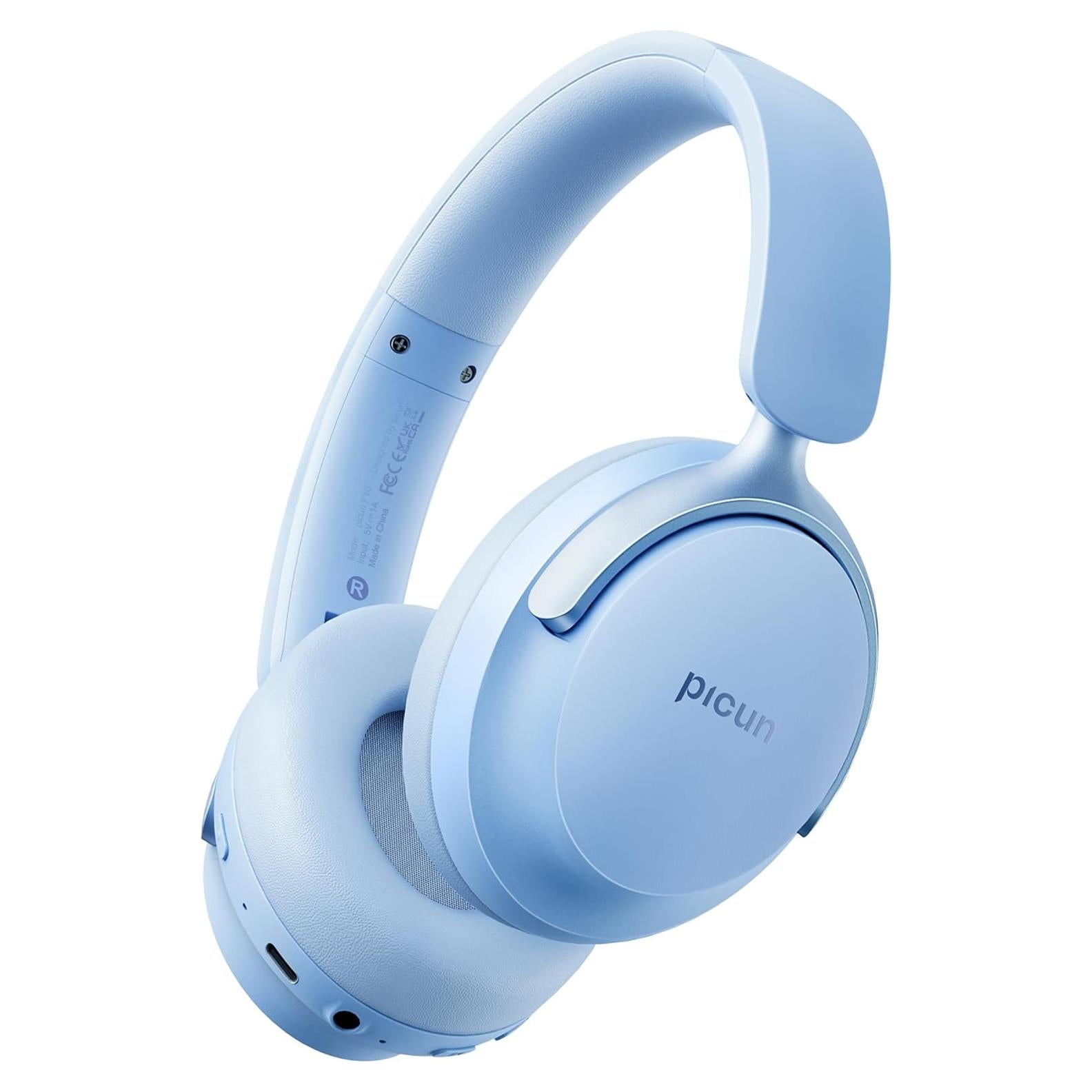 Auriculares Picun NC60 Bluetooth 5.4 Plegables 80H ANC Azul Lago