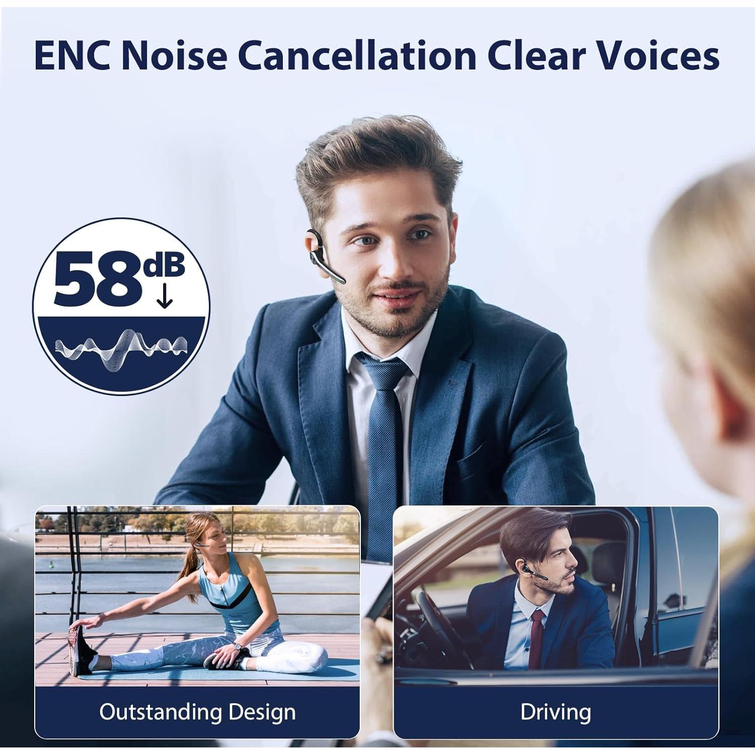 Auricular Bluetooth Ngsod G7 Inalámbrico con Micrófono y Cancelación de Ruido