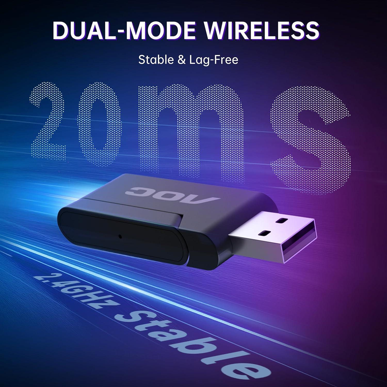 Auriculares Inalámbricos AOC ACG 2502 para Juegos - Negro