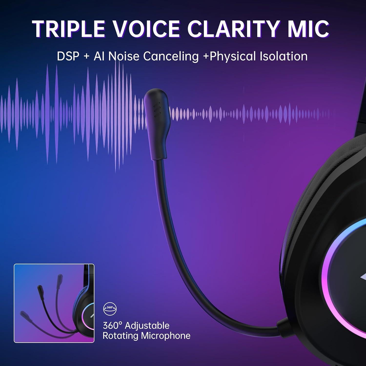 Auriculares Inalámbricos AOC ACG 2502 para Juegos - Negro