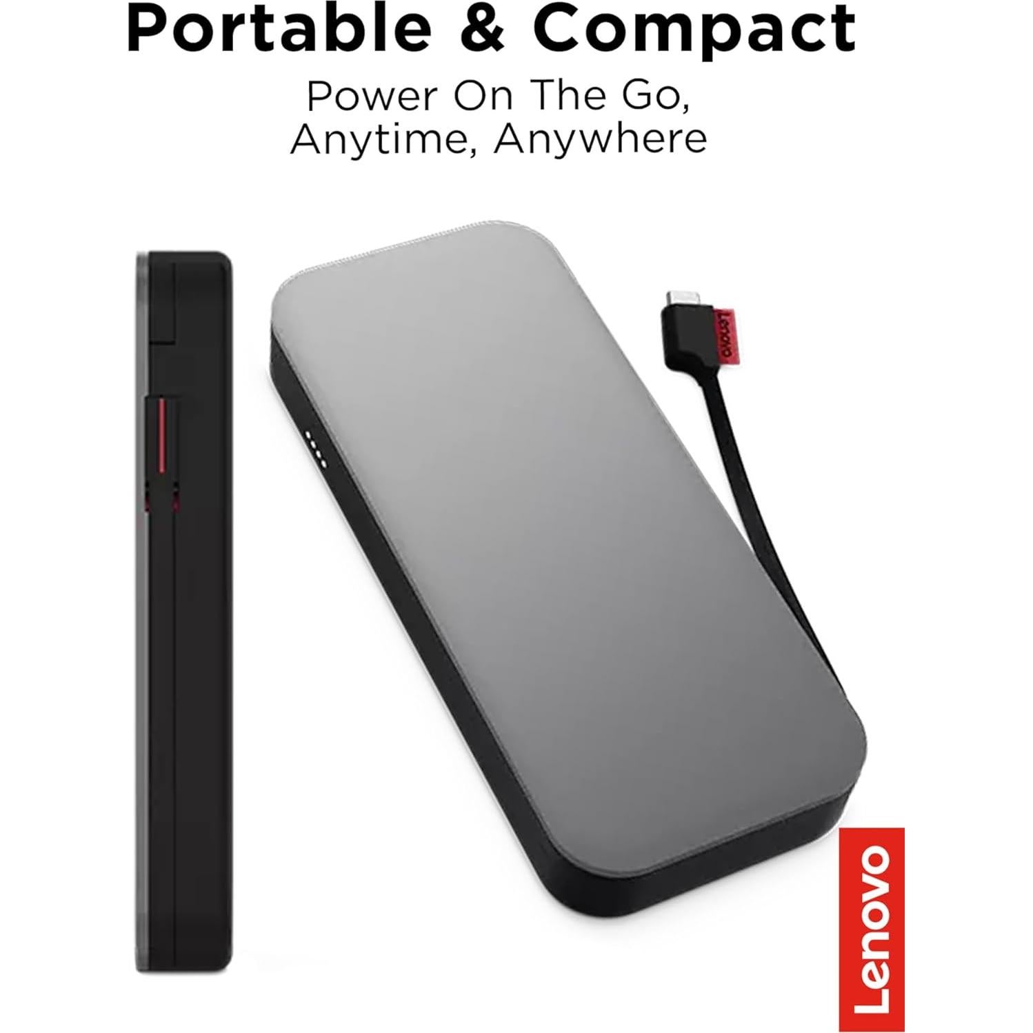 Banco de energía portátil Lenovo Go USB-C 20000 mAh 65W