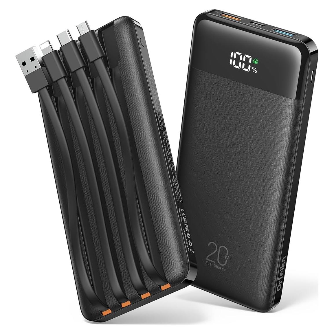 Banco de Energía 20000mAh Orfeika Carga Rápida 20W USB-C