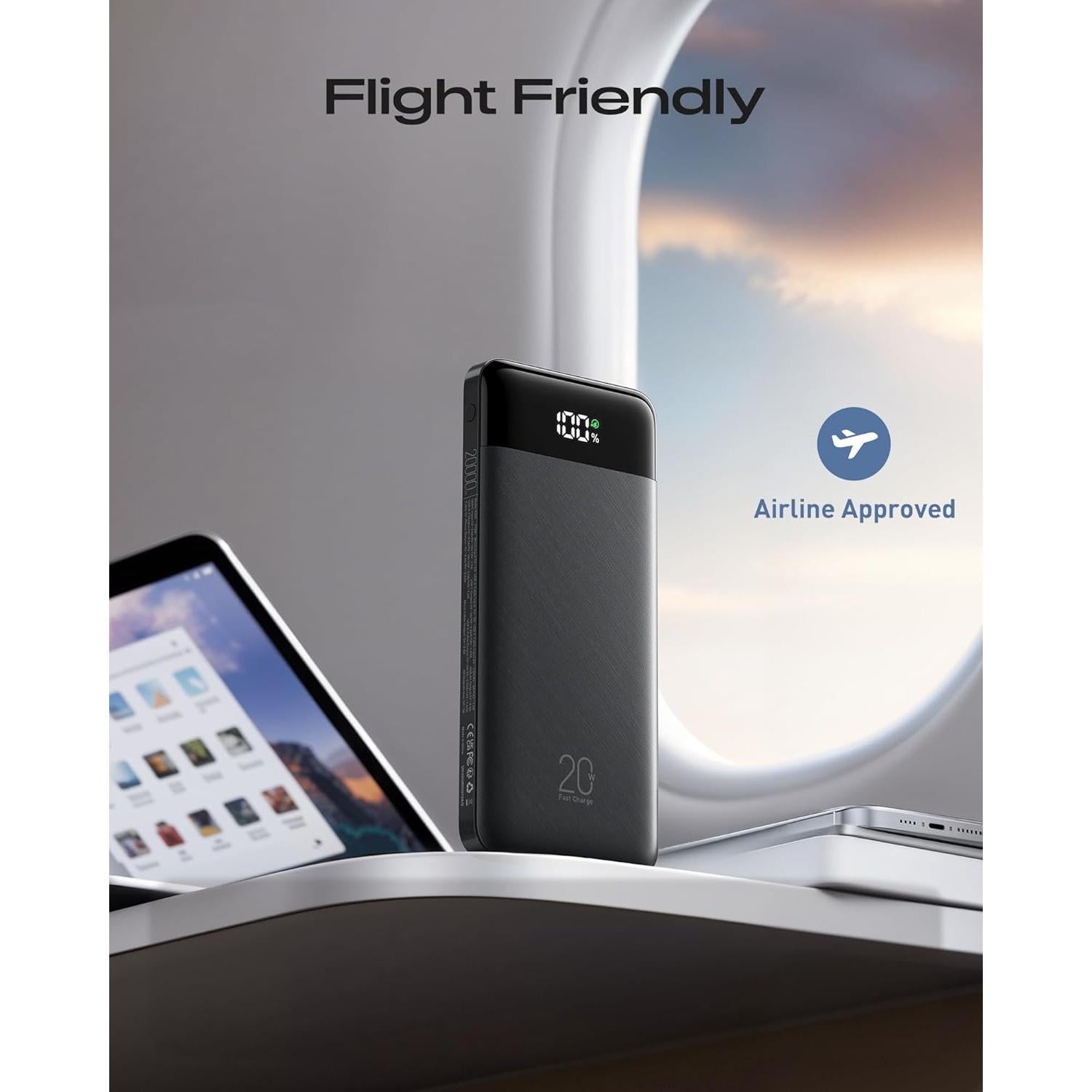 Banco de Energía 20000mAh Orfeika Carga Rápida 20W USB-C