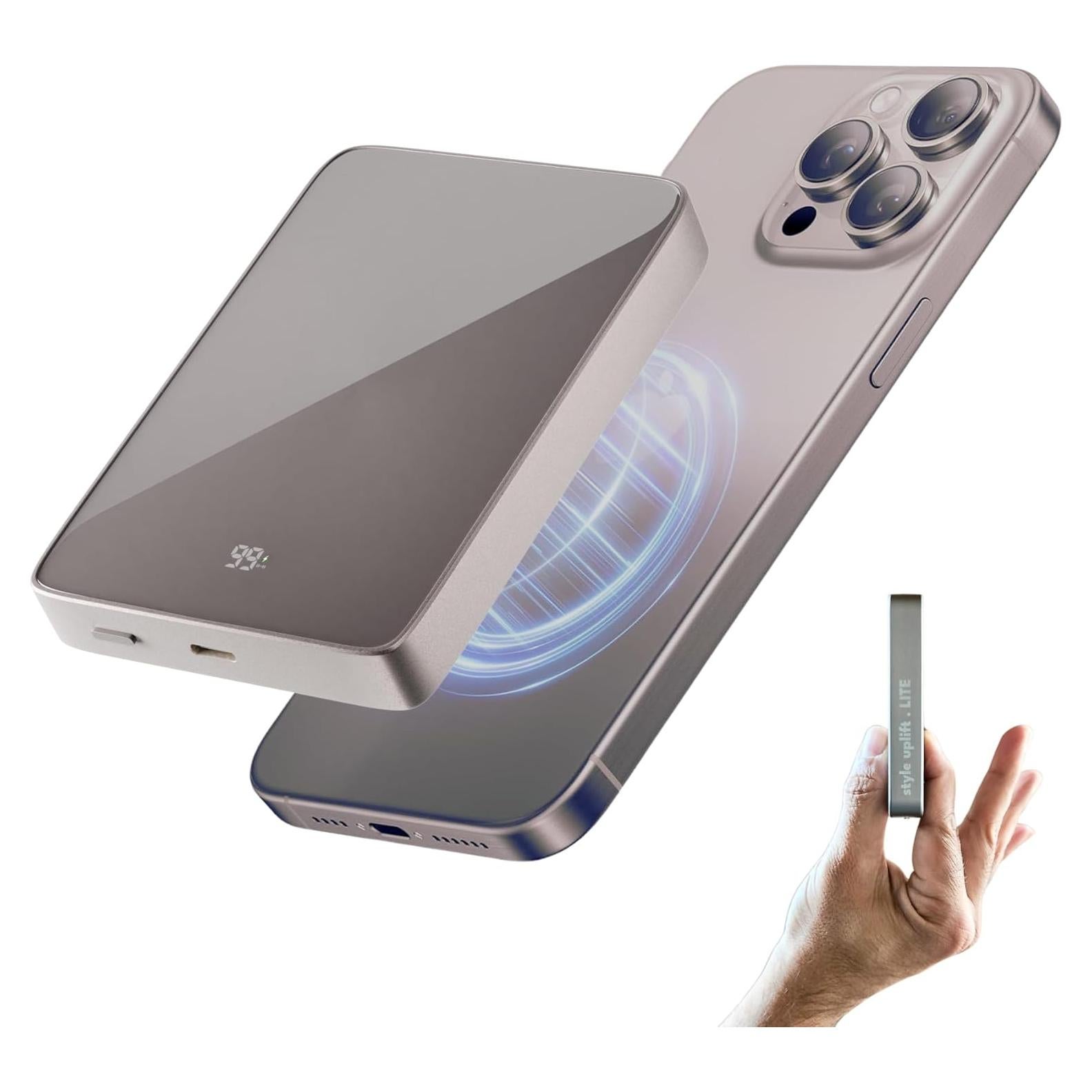 Batería Externa Magnética 10000mAh SU Lite, Carga Rápida 20W