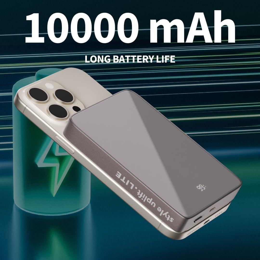 Batería Externa Magnética 10000mAh SU Lite, Carga Rápida 20W
