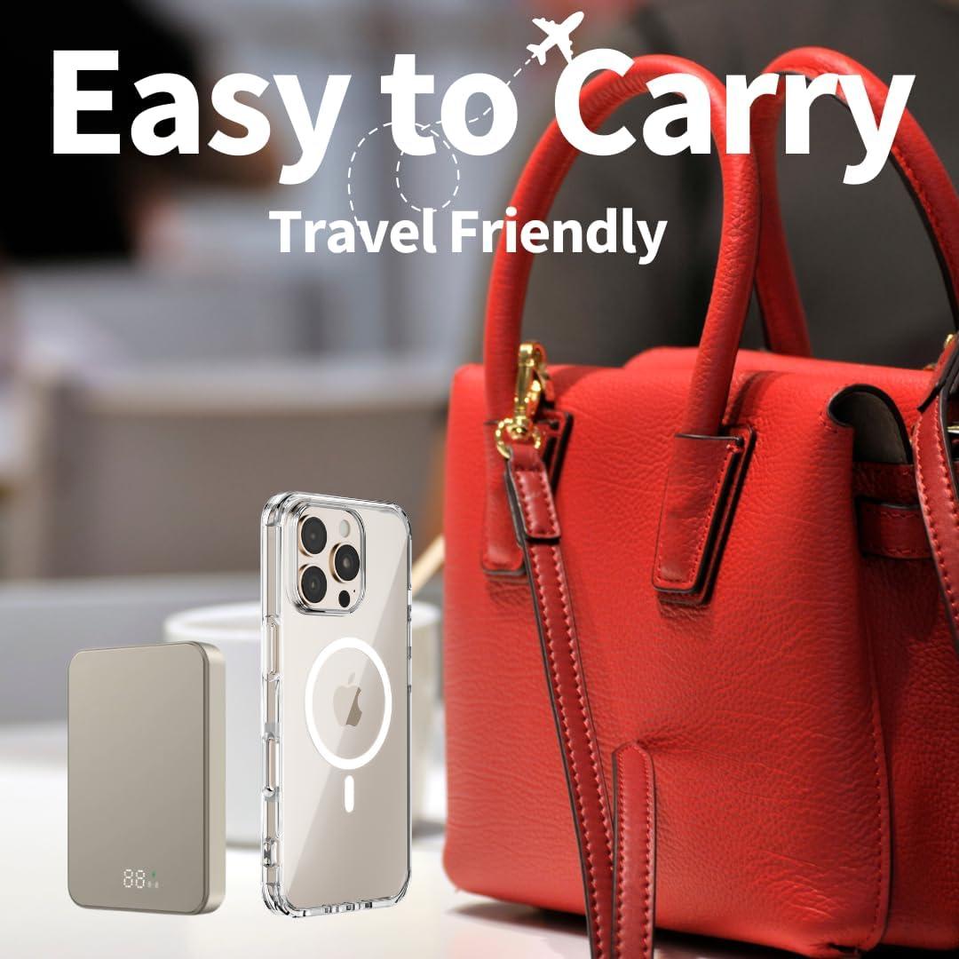 Batería Externa Magnética 10000mAh SU Lite, Carga Rápida 20W