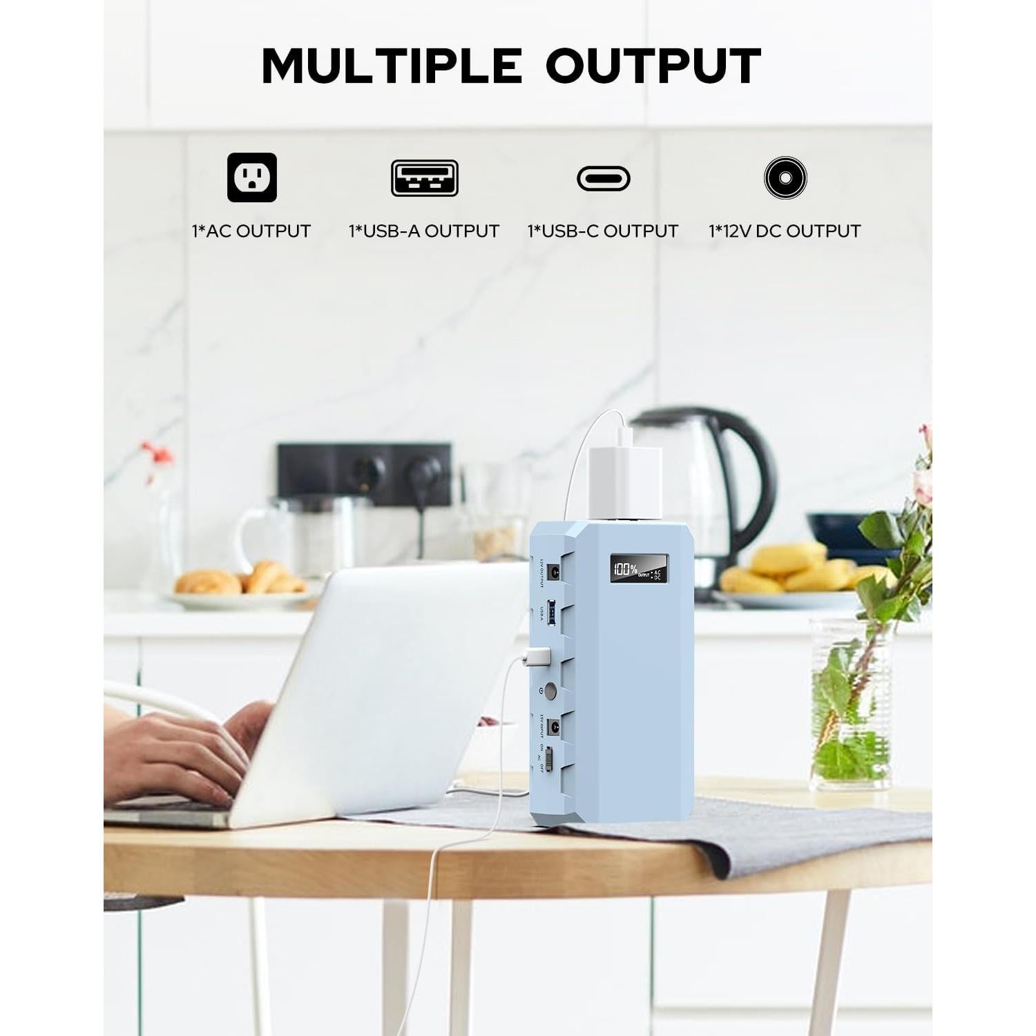 Cargador Portátil SinKeu 24000mAh 88.8Wh Salida AC USB-C