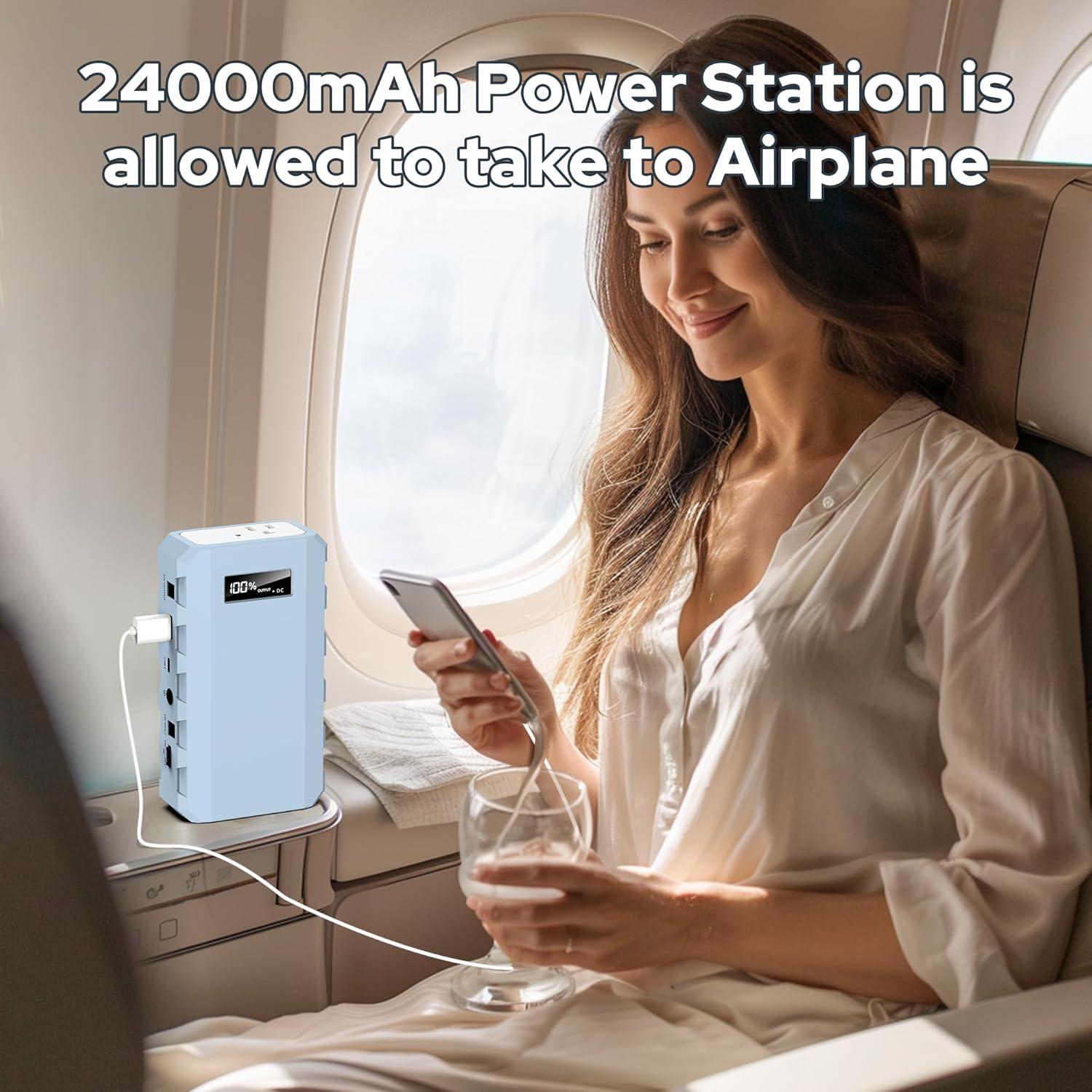 Cargador Portátil SinKeu 24000mAh 88.8Wh Salida AC USB-C