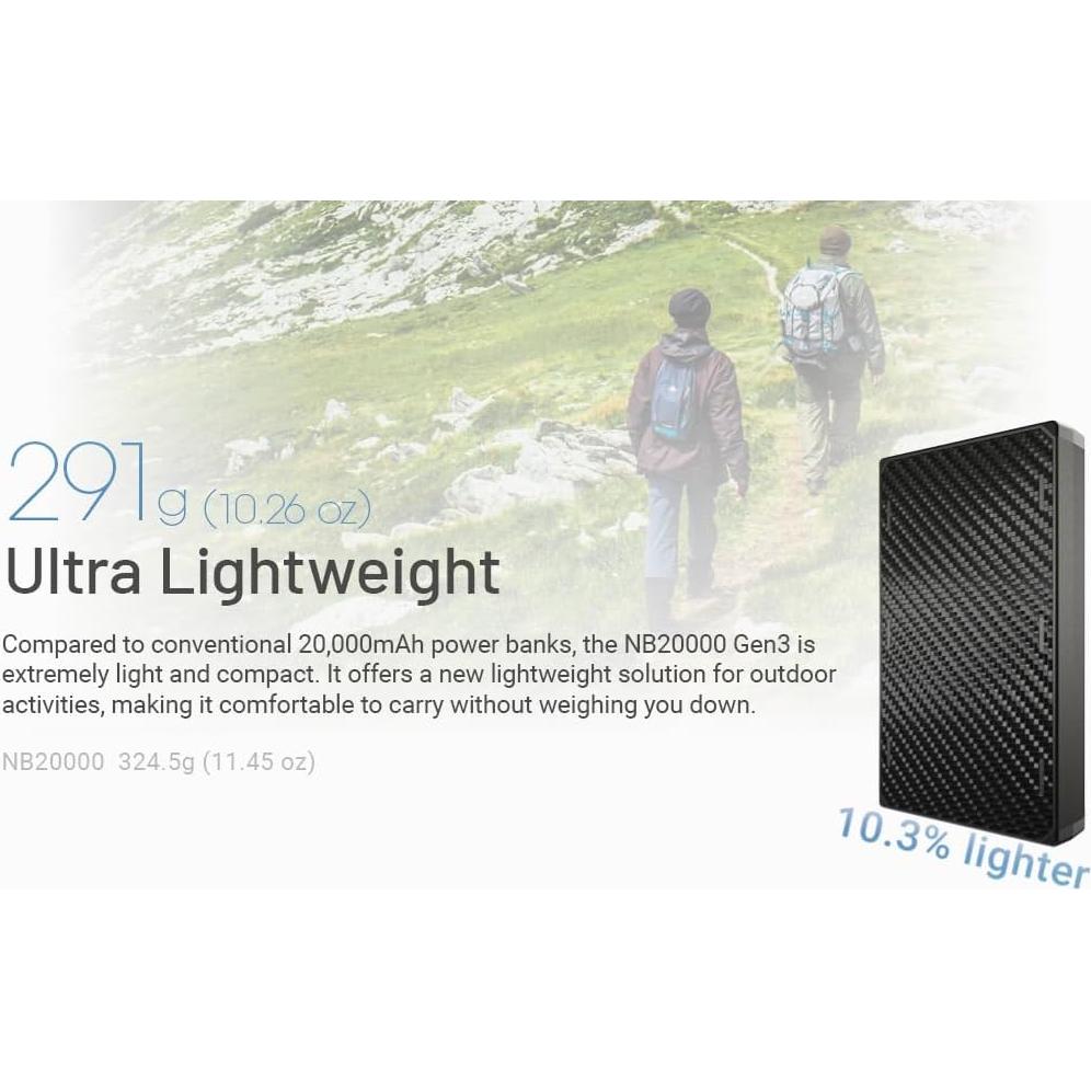 Banco de Energía Nitecore NB20000 Gen 3 20000mAh Carga Rápida
