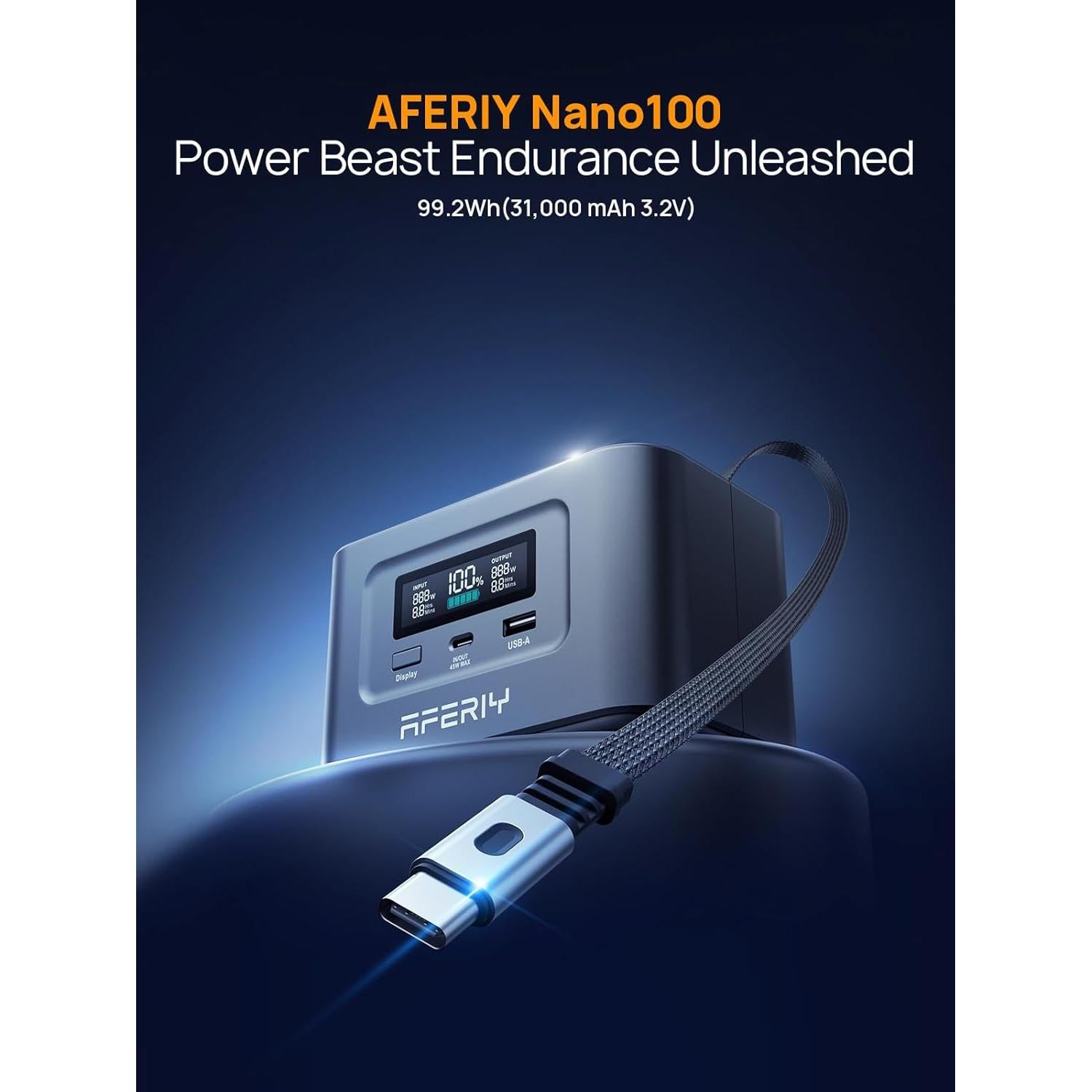 Estación de Energía Portátil AFERIY Nano100 145W 99.2Wh