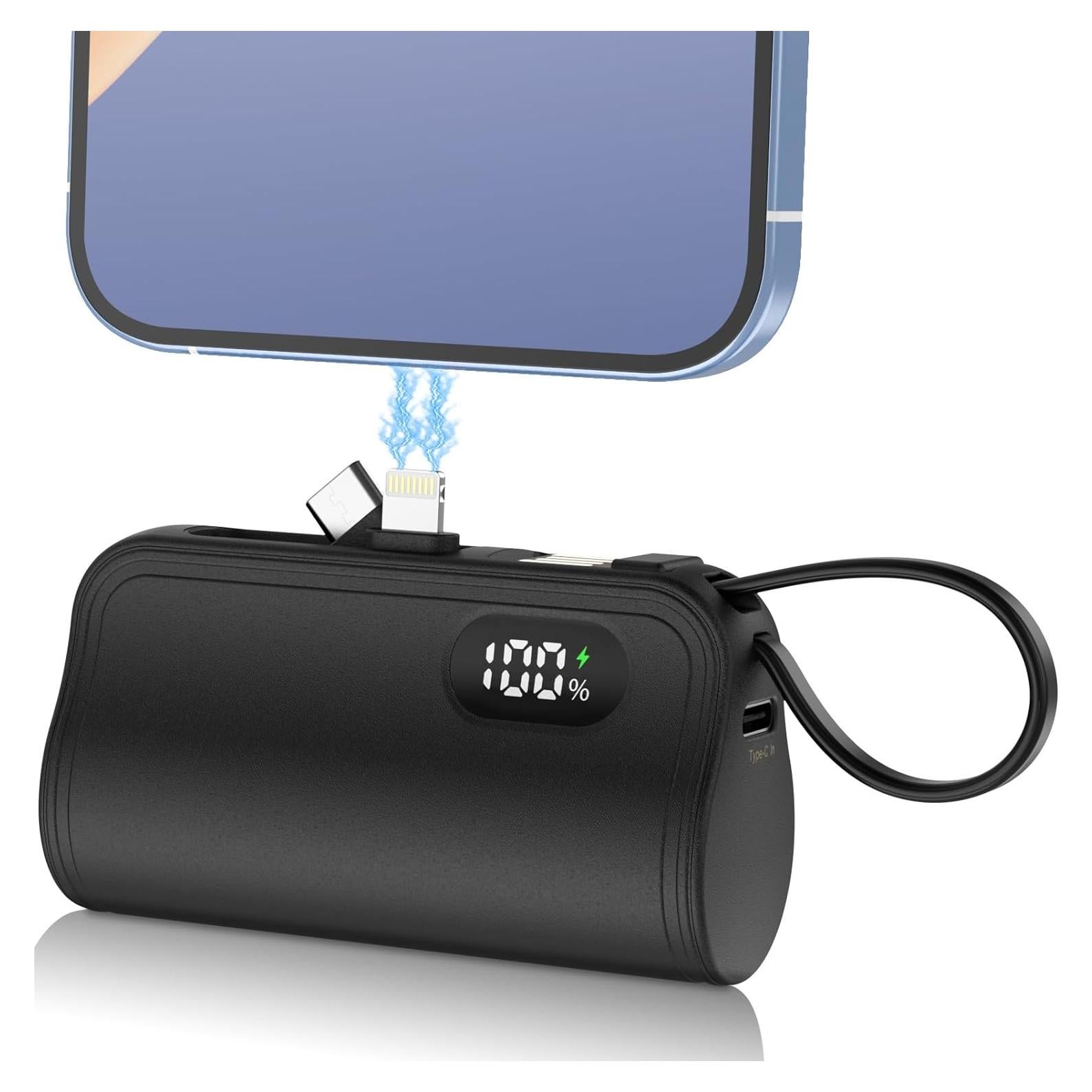 Cargador Portátil Mini 5000mAh WIXLI USB-C para iPhone y Android