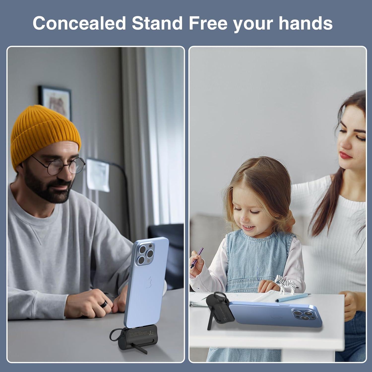 Cargador Portátil Mini 5000mAh WIXLI USB-C para iPhone y Android