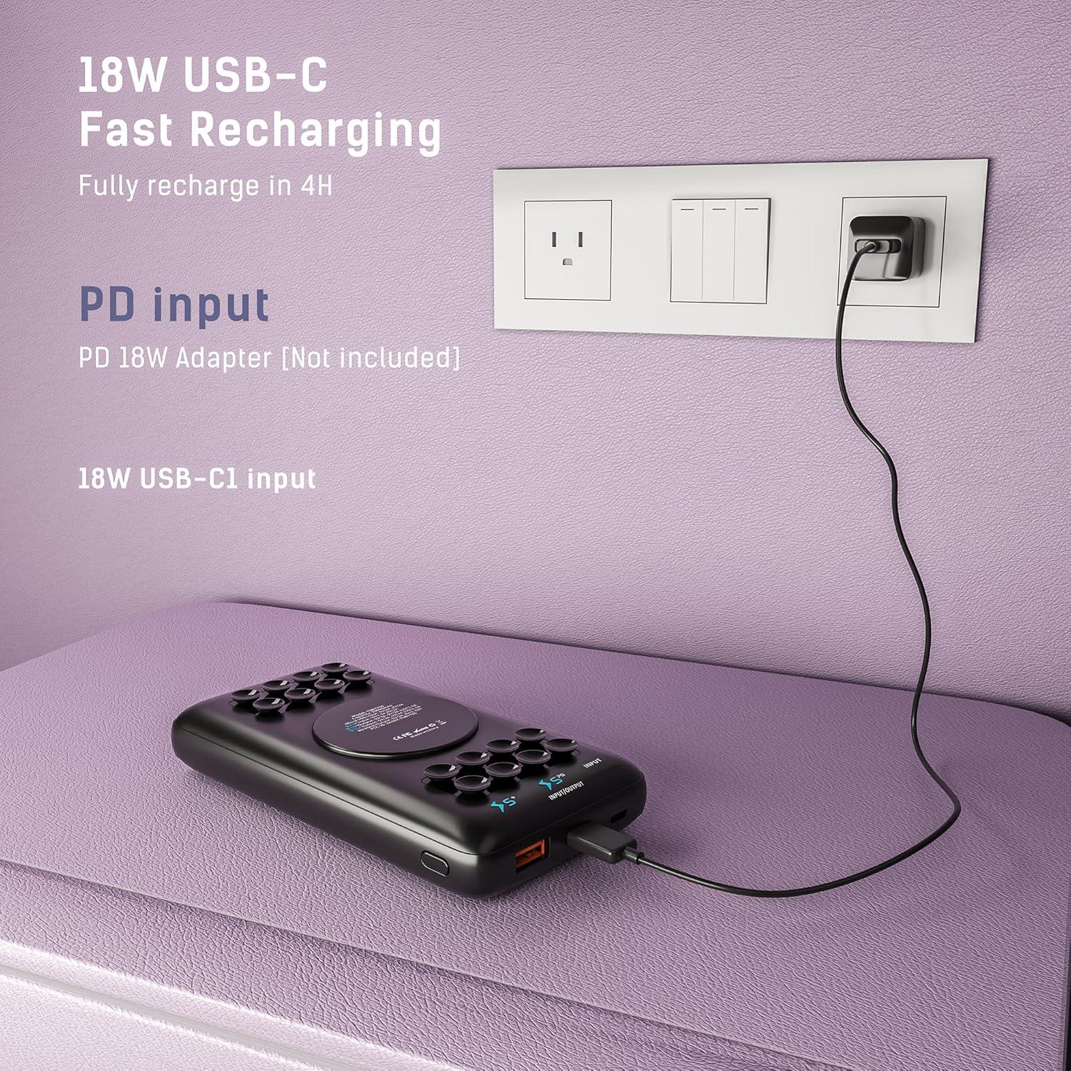 Banco de Energía Inalámbrico 20000 mAh TSBar Carga Rápida USB-C