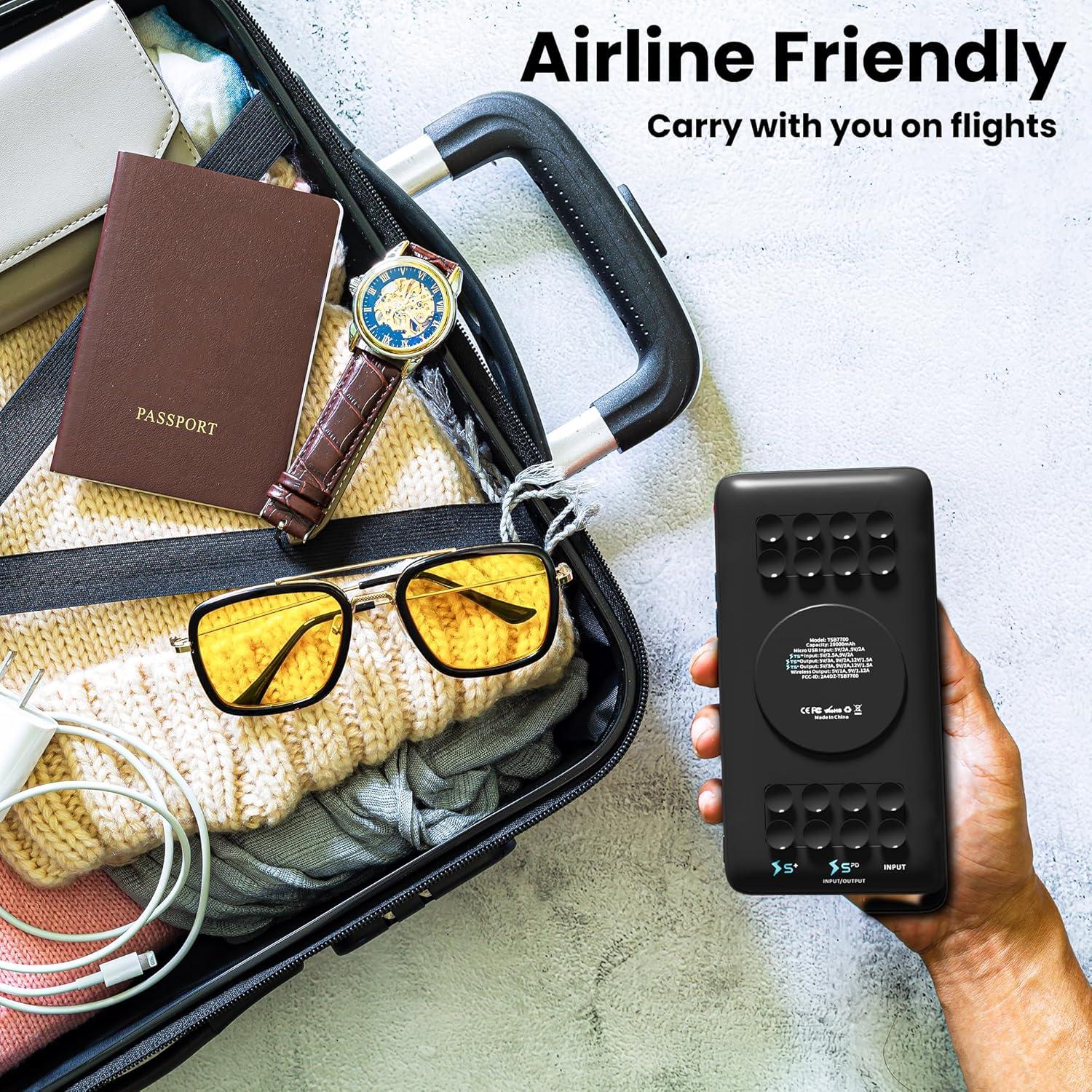 Banco de Energía Inalámbrico 20000 mAh TSBar Carga Rápida USB-C