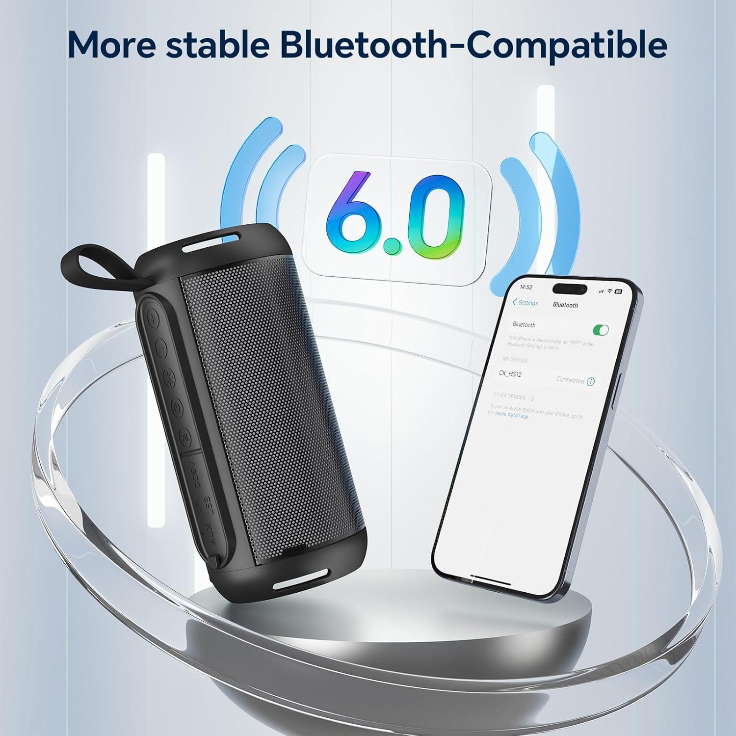 Altavoz Bluetooth FULMINARE HS12 26W Impermeable IPX5 Negro