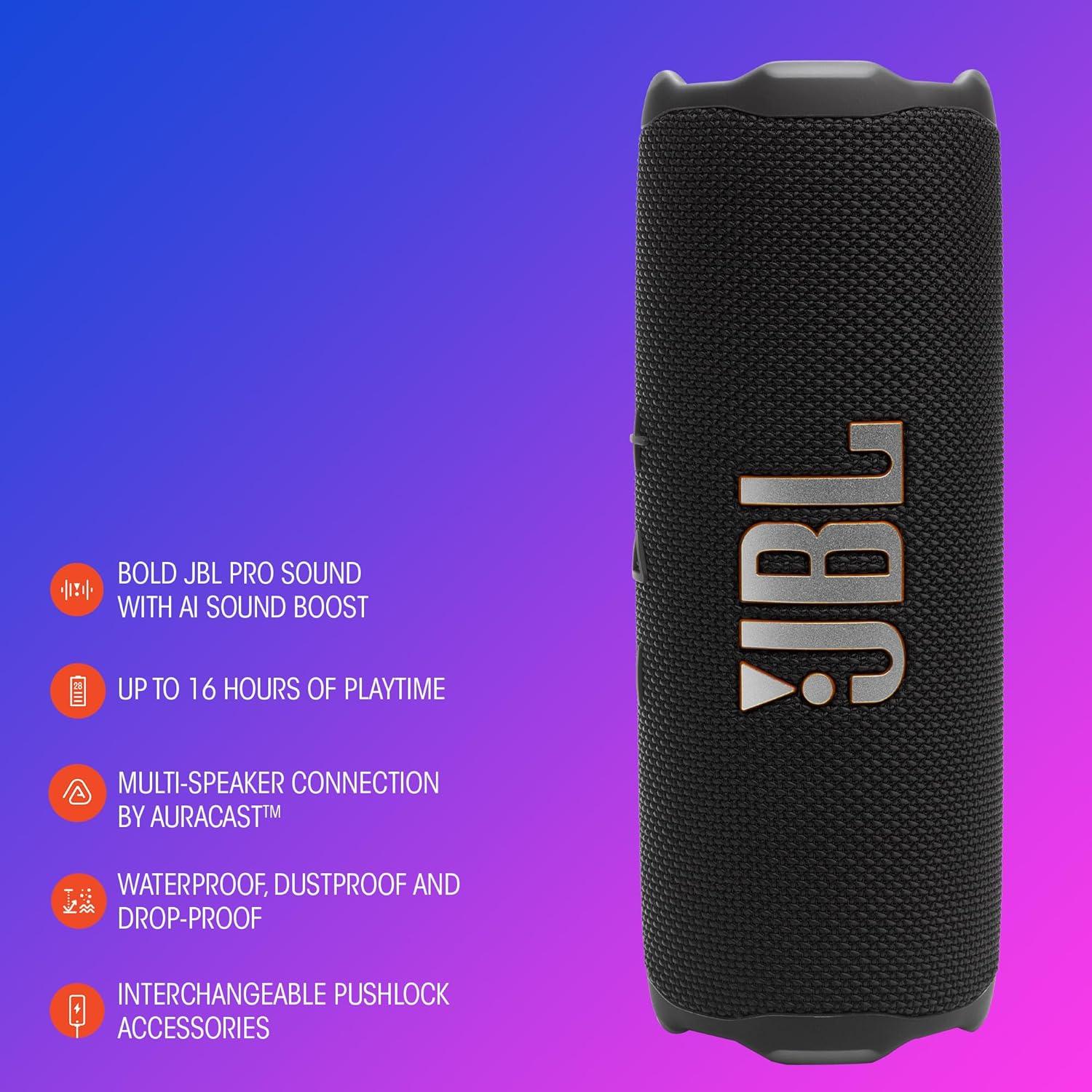 Altavoz portátil JBL Flip 7 - A prueba de agua y golpes, 16h