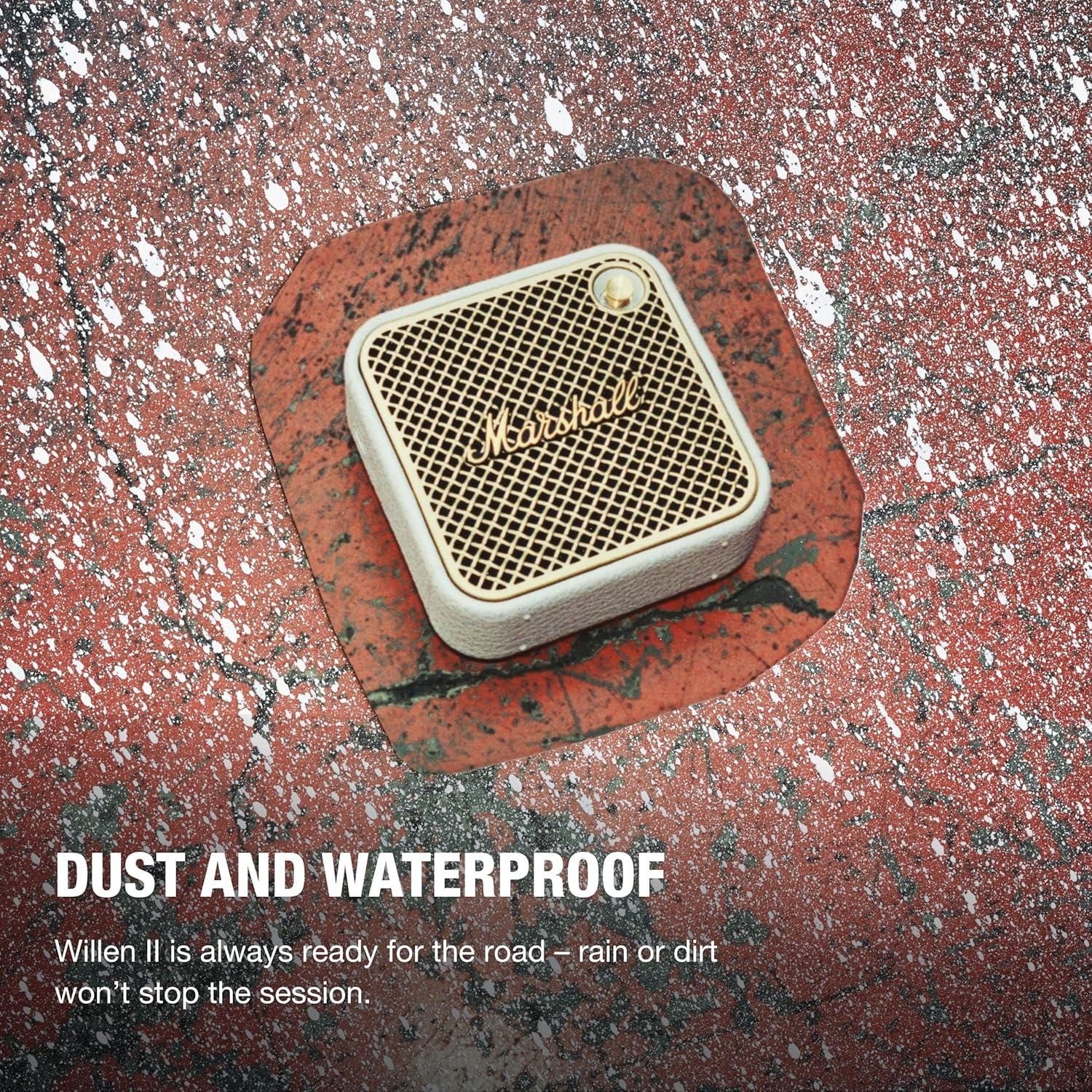 Altavoz Portátil Bluetooth Marshall Willen II - Crema, 17h Batería