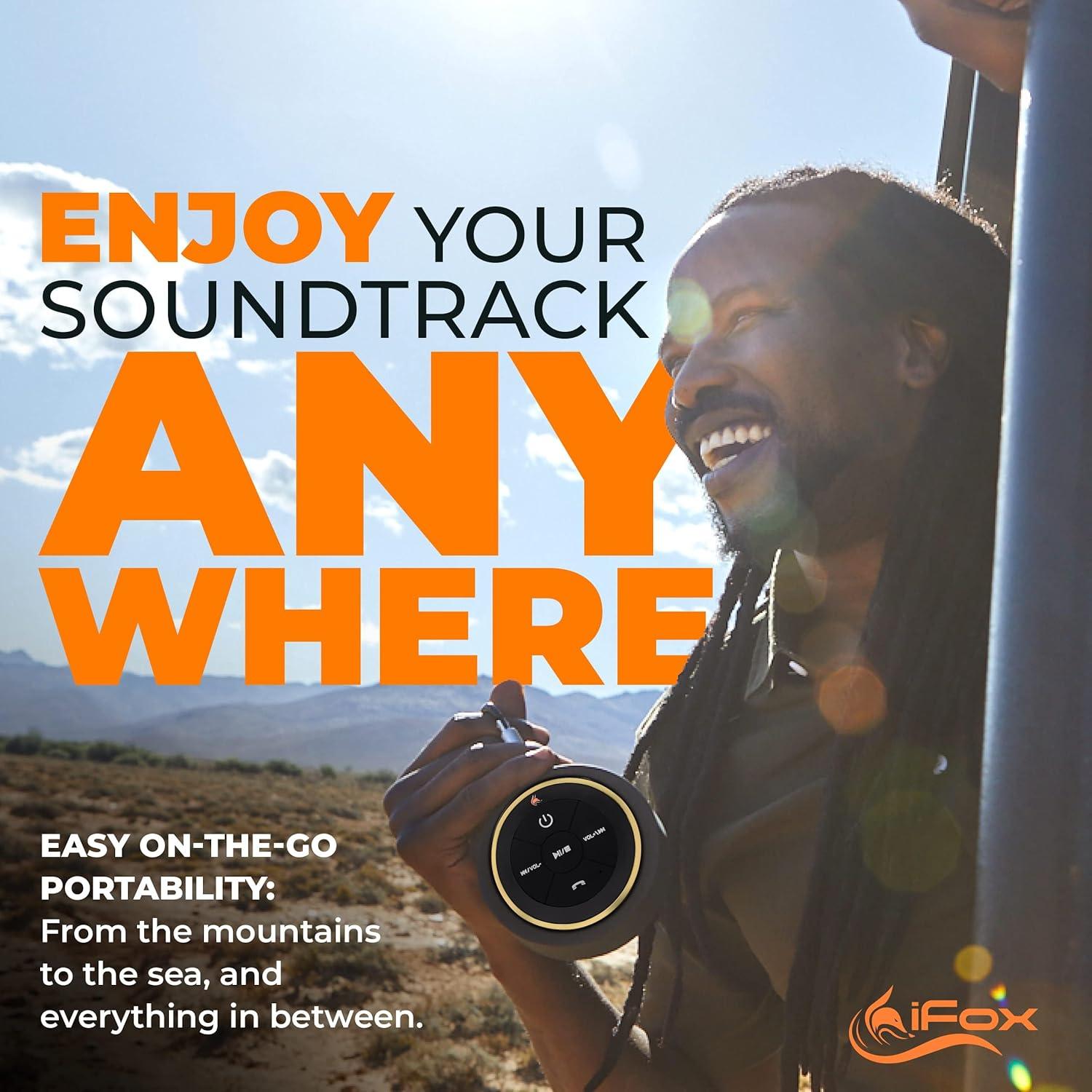 Altavoz Bluetooth iFox IPX7 Portátil Impermeable para Ducha