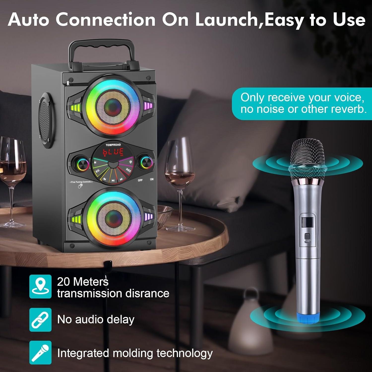 Altavoz Bluetooth TOMPROAD A52 60W Inalámbrico con Subwoofer