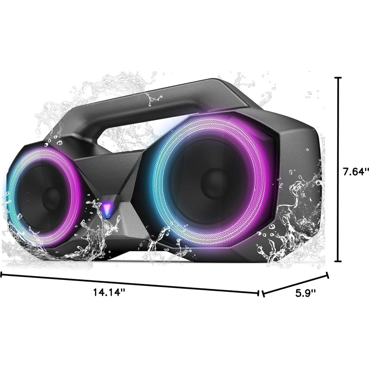 Altavoz Bluetooth KMAG HB1 80W Impermeable IPX7 20H Portátil
