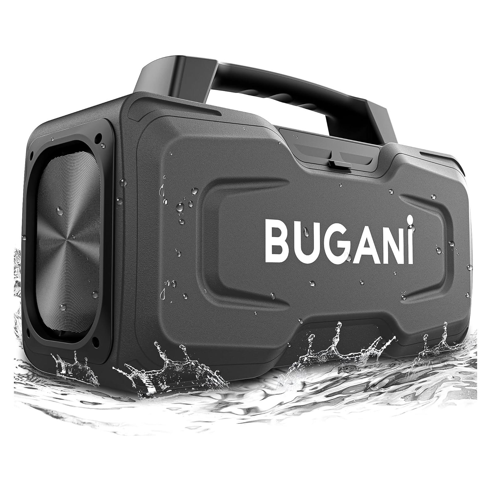 Altavoz Bluetooth BUGANI M118 80W Impermeable IPX7 Portátil