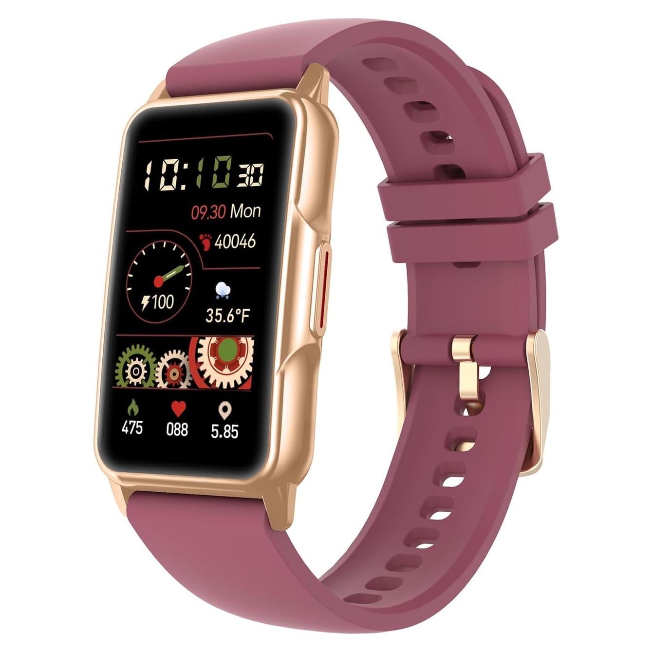 Reloj Inteligente Mindrose H80 Fitness 1.47" Burdeos IP68