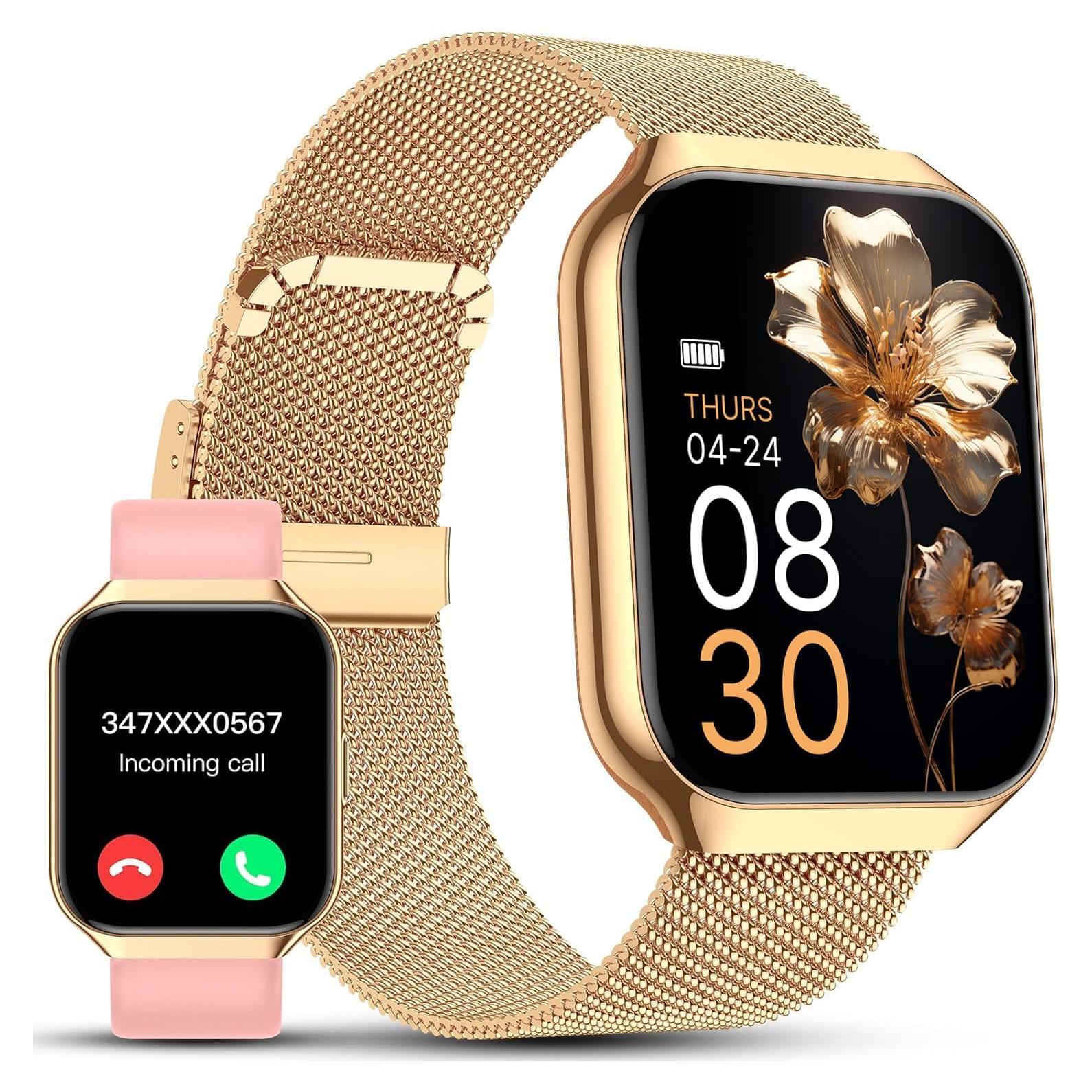 Reloj Inteligente Dorado Taopodo 1.91" Fitness IP68